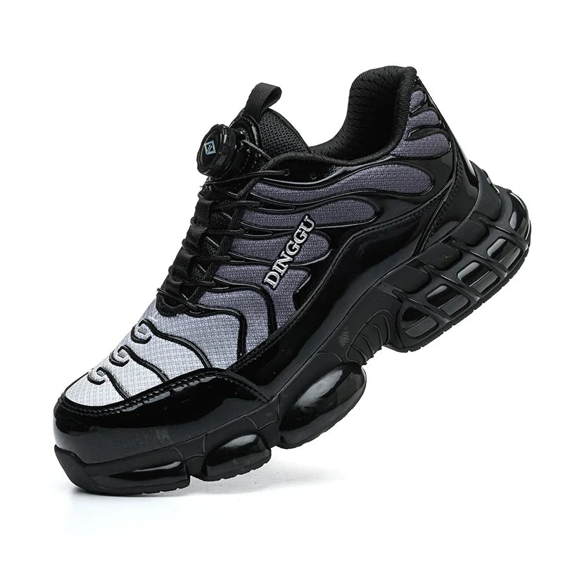 Baskets de Sécurité Homme Style Tn Requin avec Fermeture à Bouton Rotatif - Noir / 46