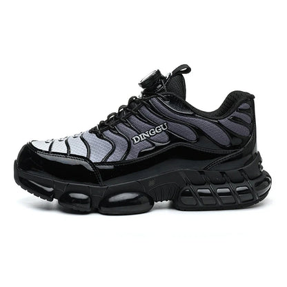 Baskets de Sécurité Homme Style Tn Requin avec Fermeture à Bouton Rotatif - Noir / 42