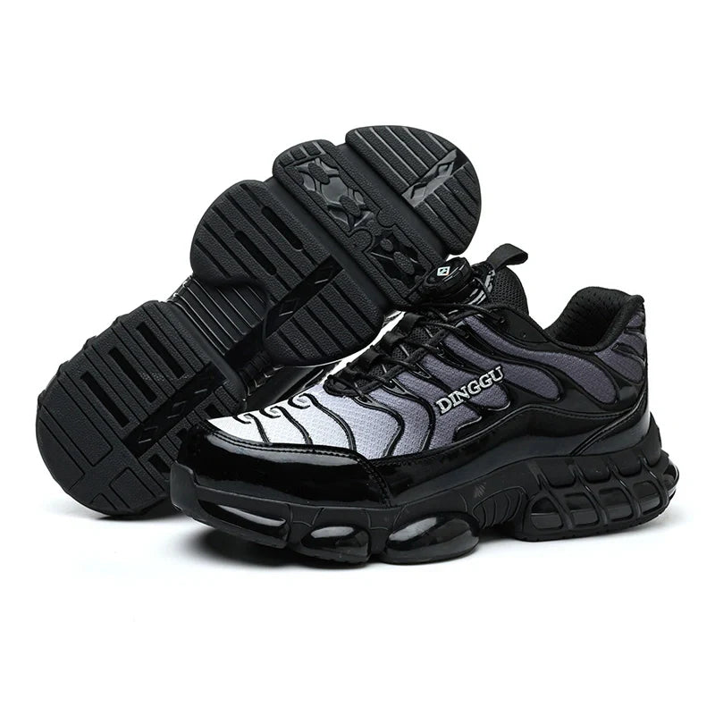 Baskets de Sécurité Homme Style Tn Requin avec Fermeture à Bouton Rotatif - Noir / 47
