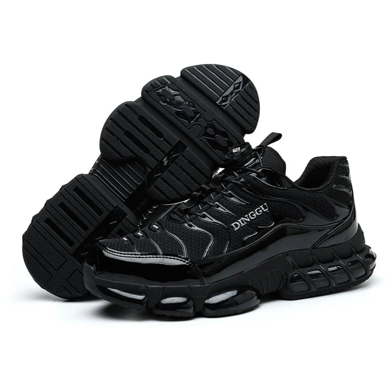 Baskets de Sécurité Homme Style Tn Requin avec Fermeture à Bouton Rotatif - Gris / 40