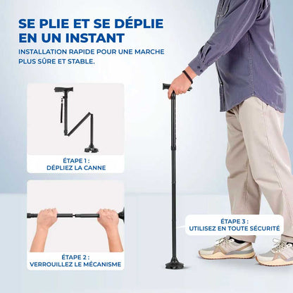 Canne de Marche Quadripode Pliable - Image 5