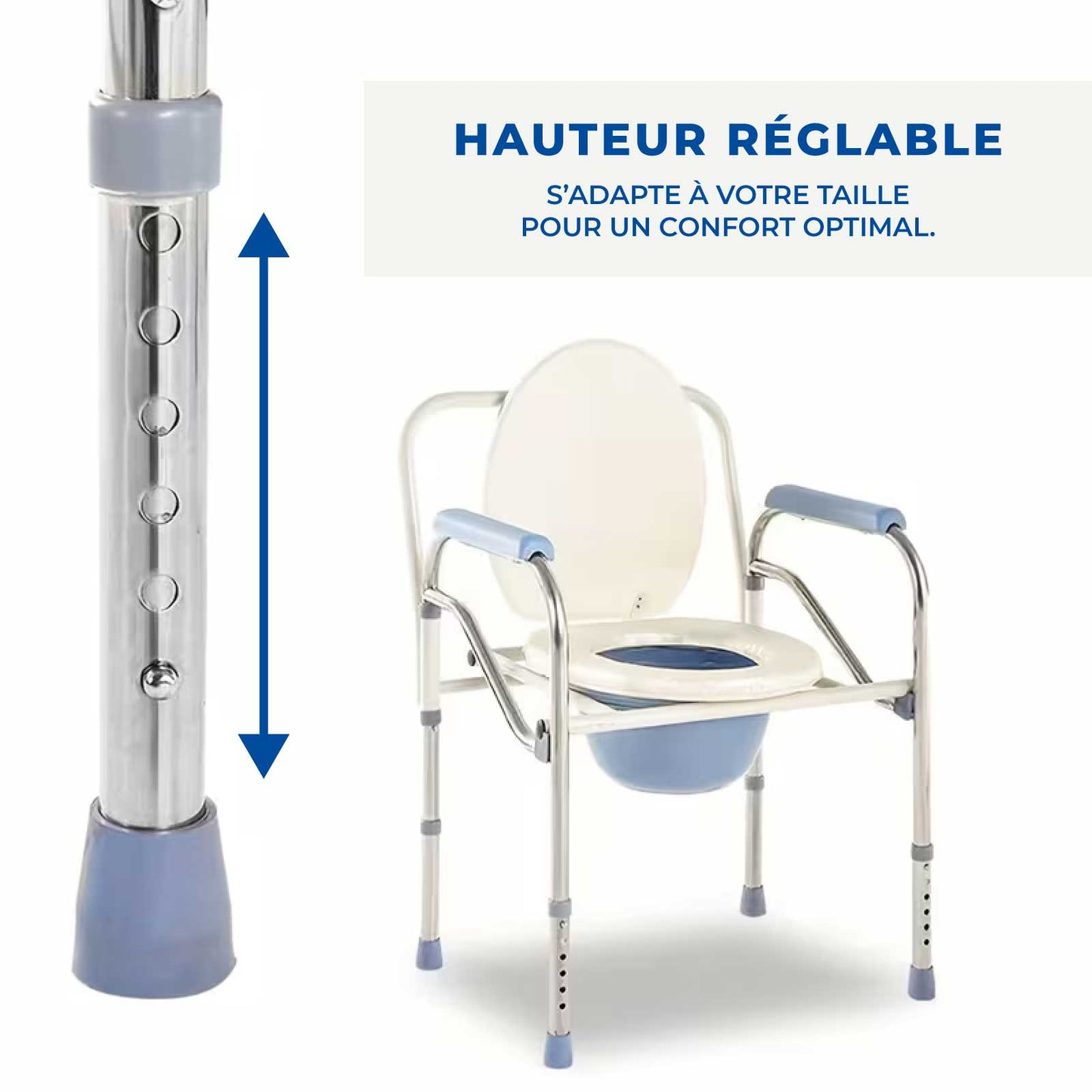 Chaise Percée de Toilette Pliable - Image 4