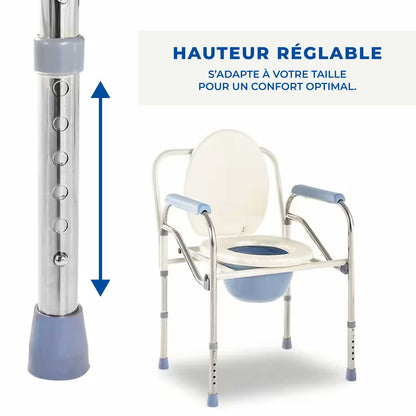 Chaise Percée de Toilette Pliable - Image 4
