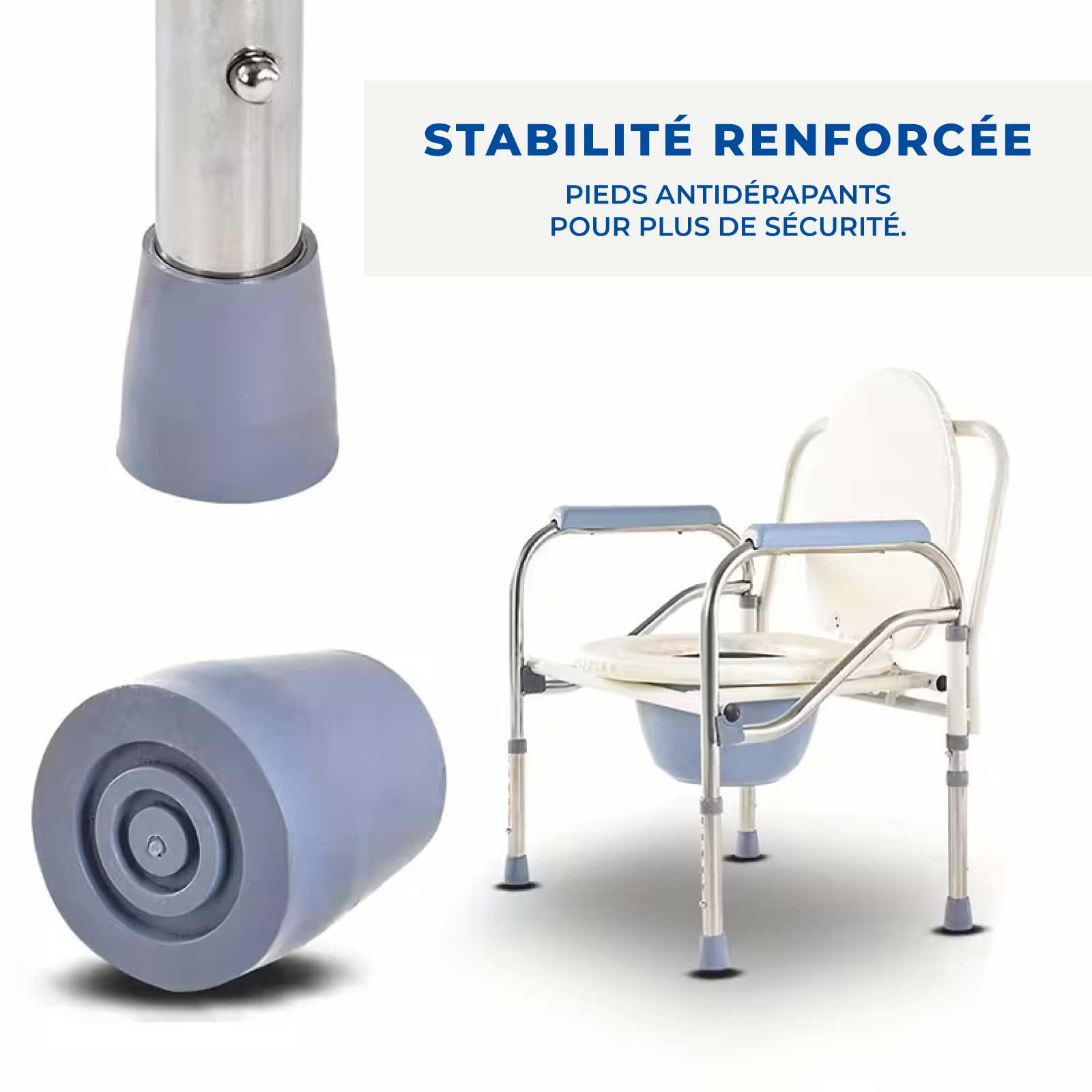 Chaise Percée de Toilette Pliable - Image 3