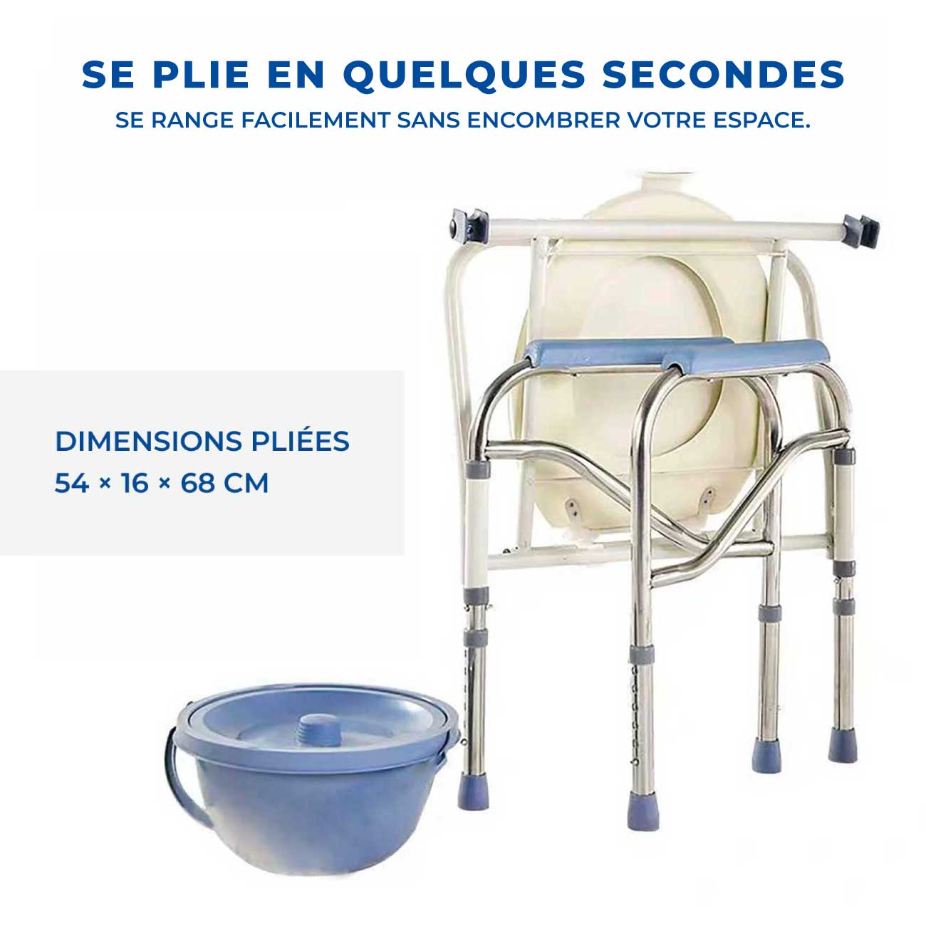 Chaise Percée de Toilette Pliable - Image 5