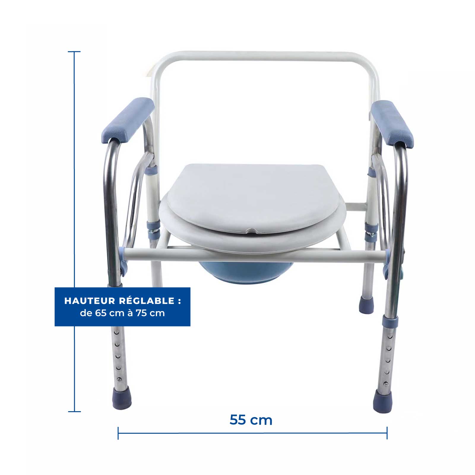 Chaise Percée de Toilette Pliable - Image 11