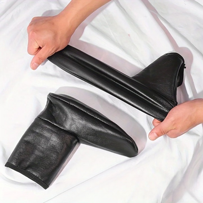 Chaussette cuir - 38 / Noir
