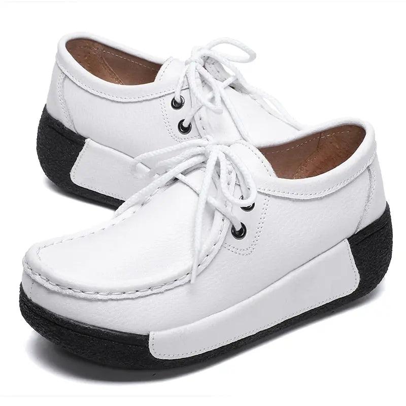 Chaussures Orthopédiques Respirantes OrthoBreath En Cuir Pour Femmes - Confort Ergonomique Et Semelle Flexible Pour Quotidien Et Sorties