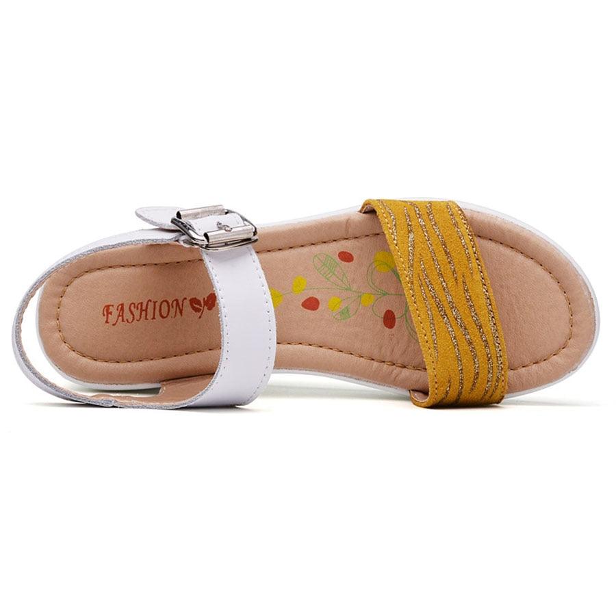 Chaussures orthopédiques compensées en cuir véritable pour femmes - Honory Confort Orthopédique