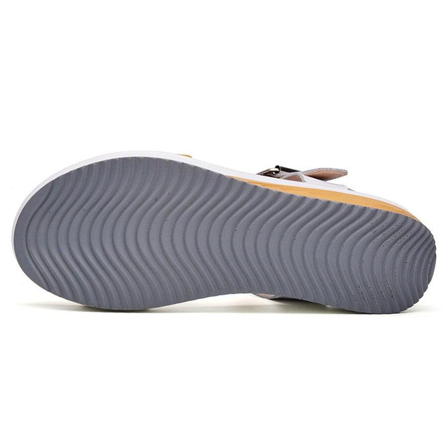 Chaussures orthopédiques compensées en cuir véritable pour femmes - Honory Confort Orthopédique