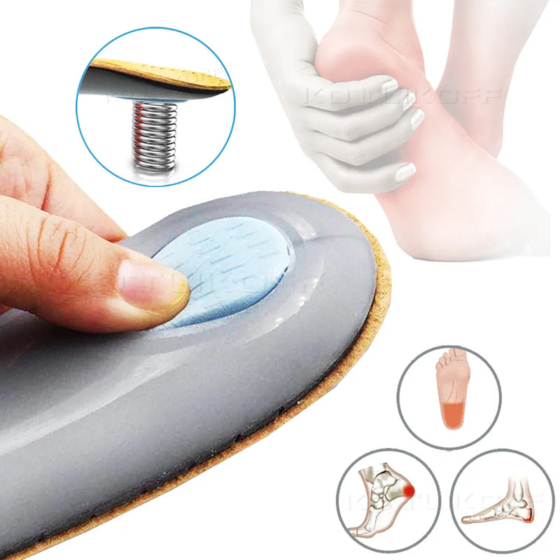 Orthopedic leather insoles for shoes