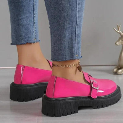 RACHEL - Mocassins vernis à talons Confort Orthopédique