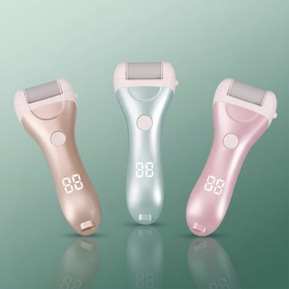 Râpe à pied électrique - Exfoliateur rechargeable avec affichage de puissan - Bleu