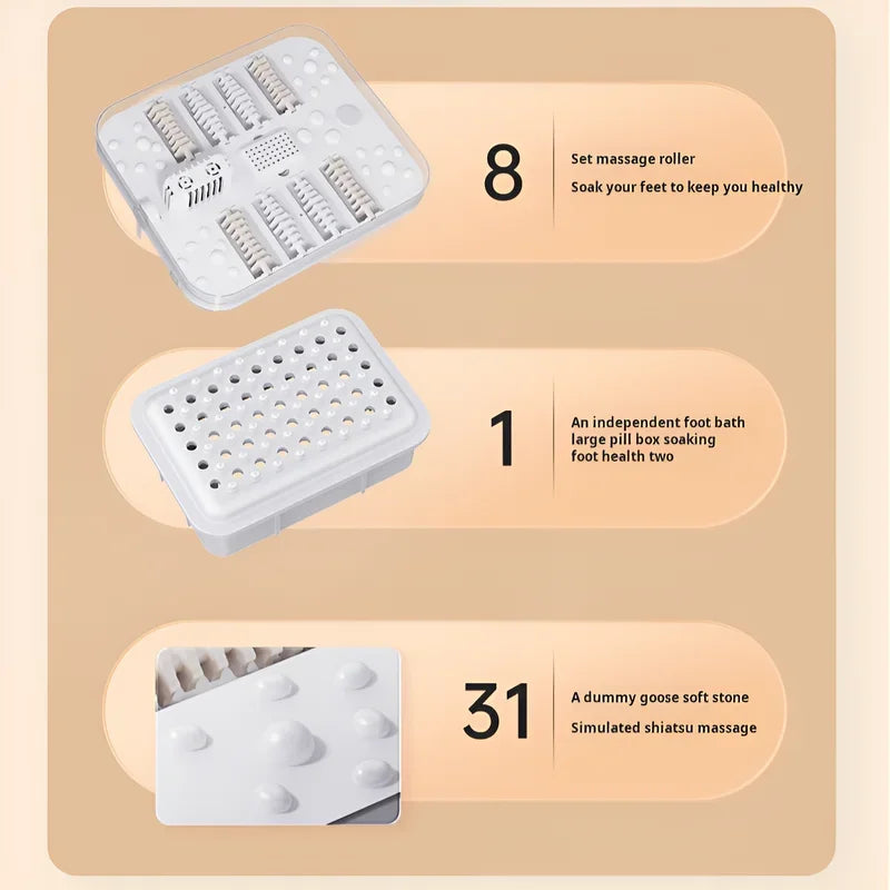 Bain de pied - Bassin pliable électrique avec massage et chauffage