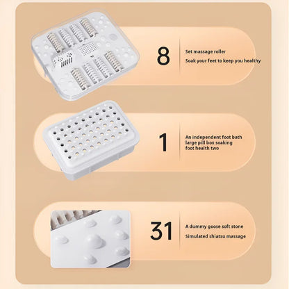 Bain de pied - Bassin pliable électrique avec massage et chauffage