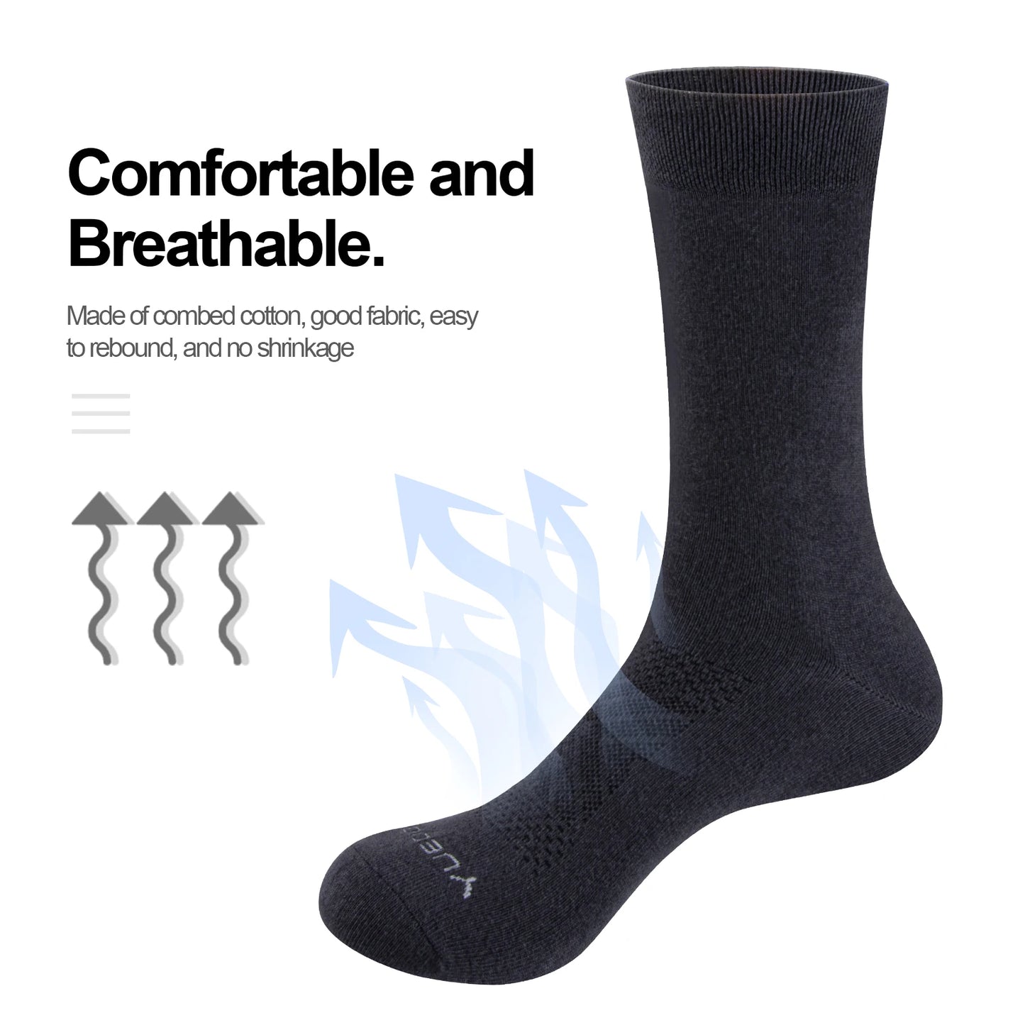 Chaussette chaussure de sécurité - Coton respirant pour confort optimal - 5 Paires Noir / XL(Taille 41-44)