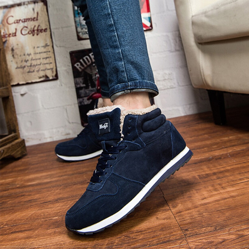 Black, blue fur sports shoes for men and women - Zapatillas