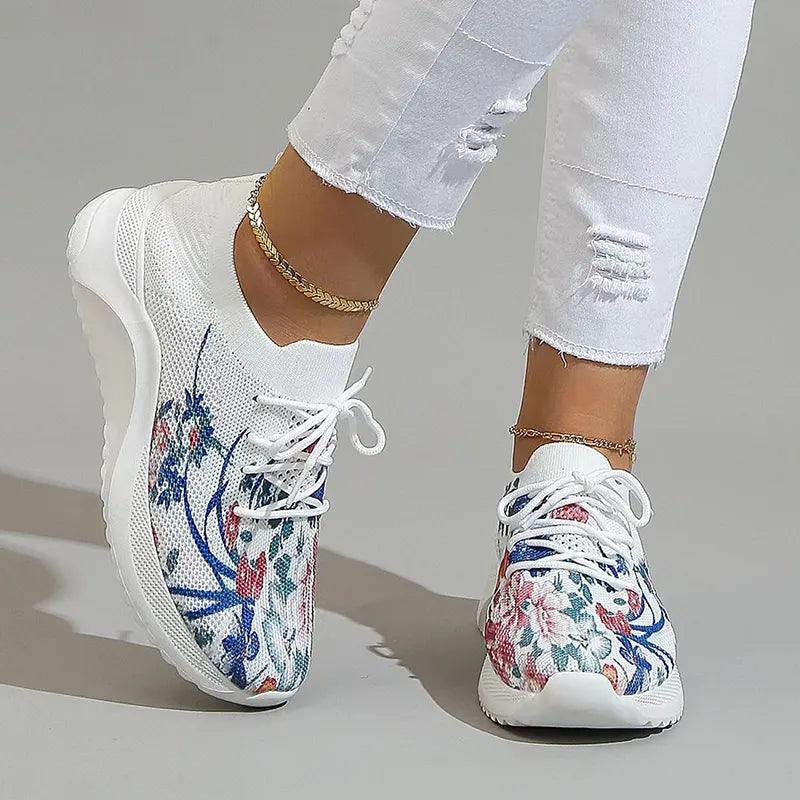 Baskets Orthopédiques Femme été - En Maille Respirante, Sans Lacets, Avec Soutien De La Voûte Plantaire - Confort Pour Marche, Running, Quotidien