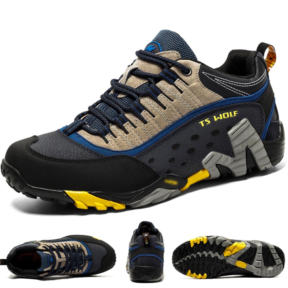 Chaussures de randonnée et d'escalade en montagne en cuir véritable - Confort Orthopédique