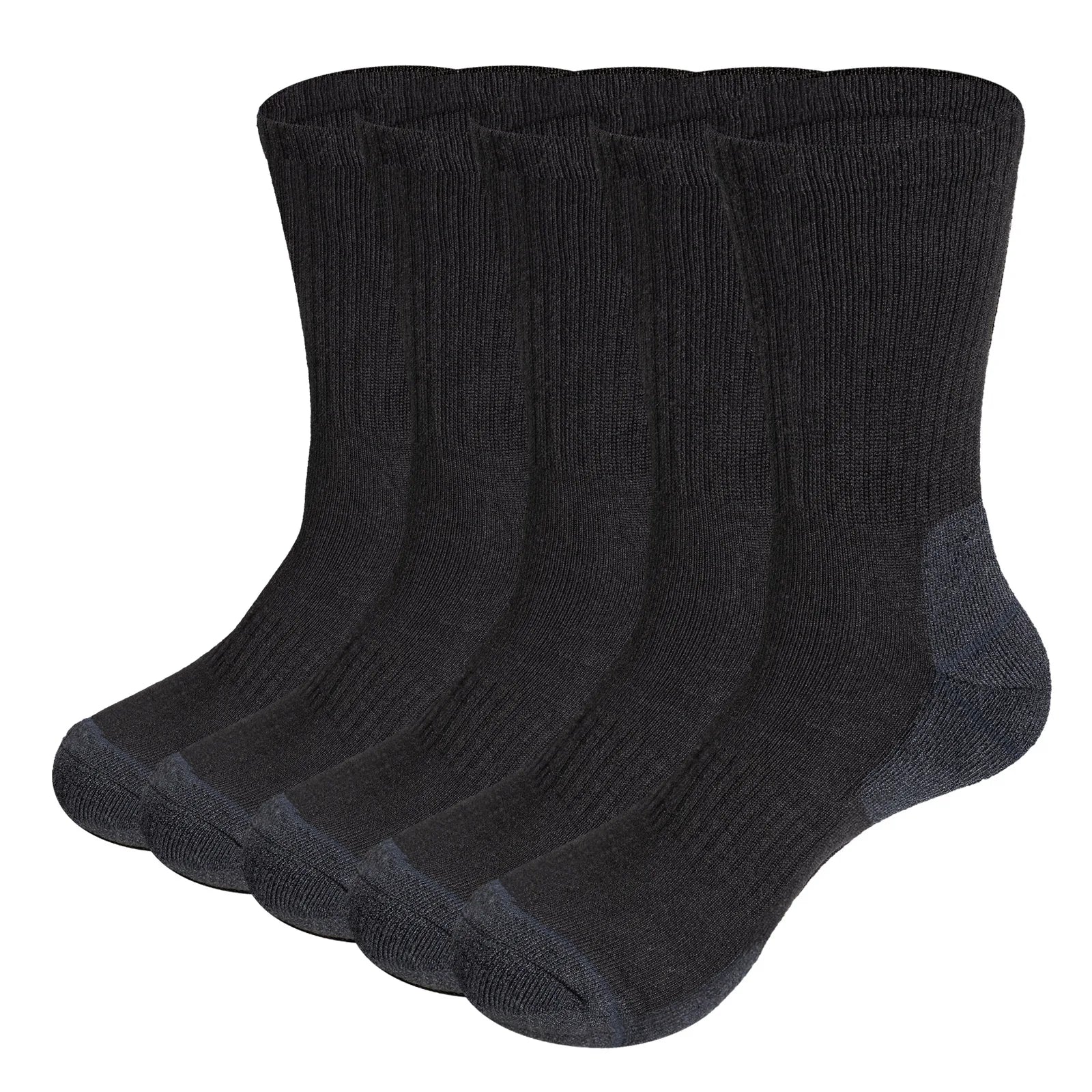 Chaussette chaussure de sécurité - Chaussettes respirantes pour randonnée - 5 Paires Vert / L(37-41 EU)