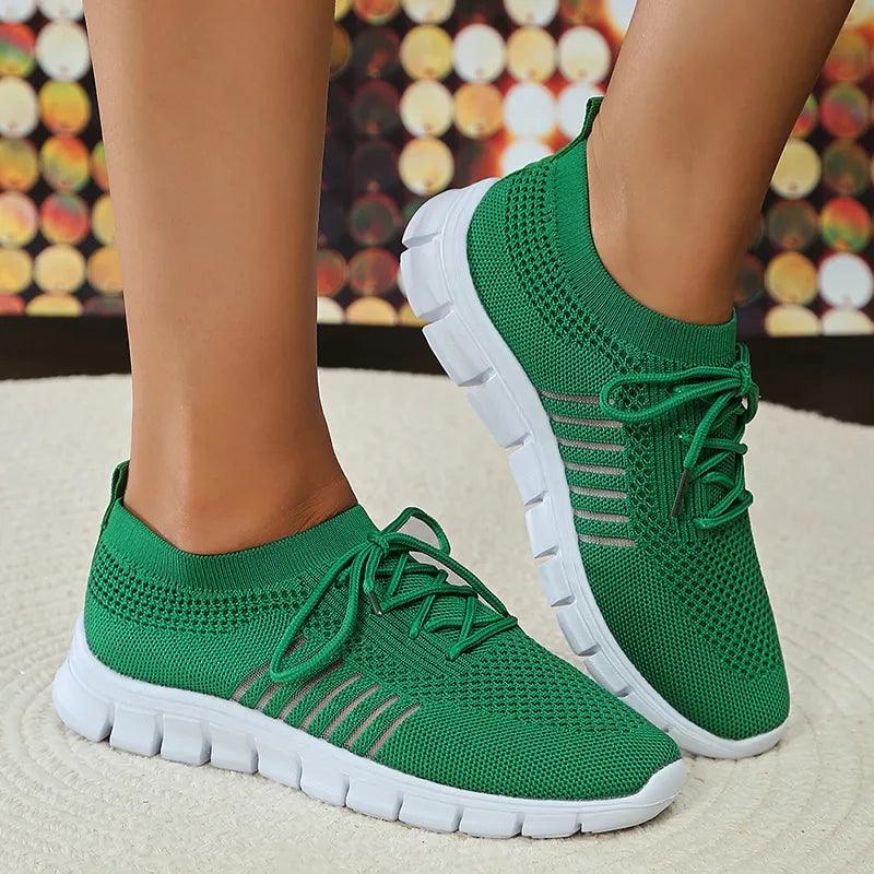 Chaussures De Sport Femme Légères à Enfiler - Semelle Air Coussinée, Mesh Respirant, Antidérapantes - Pour Marche, Running, Quotidien - 5