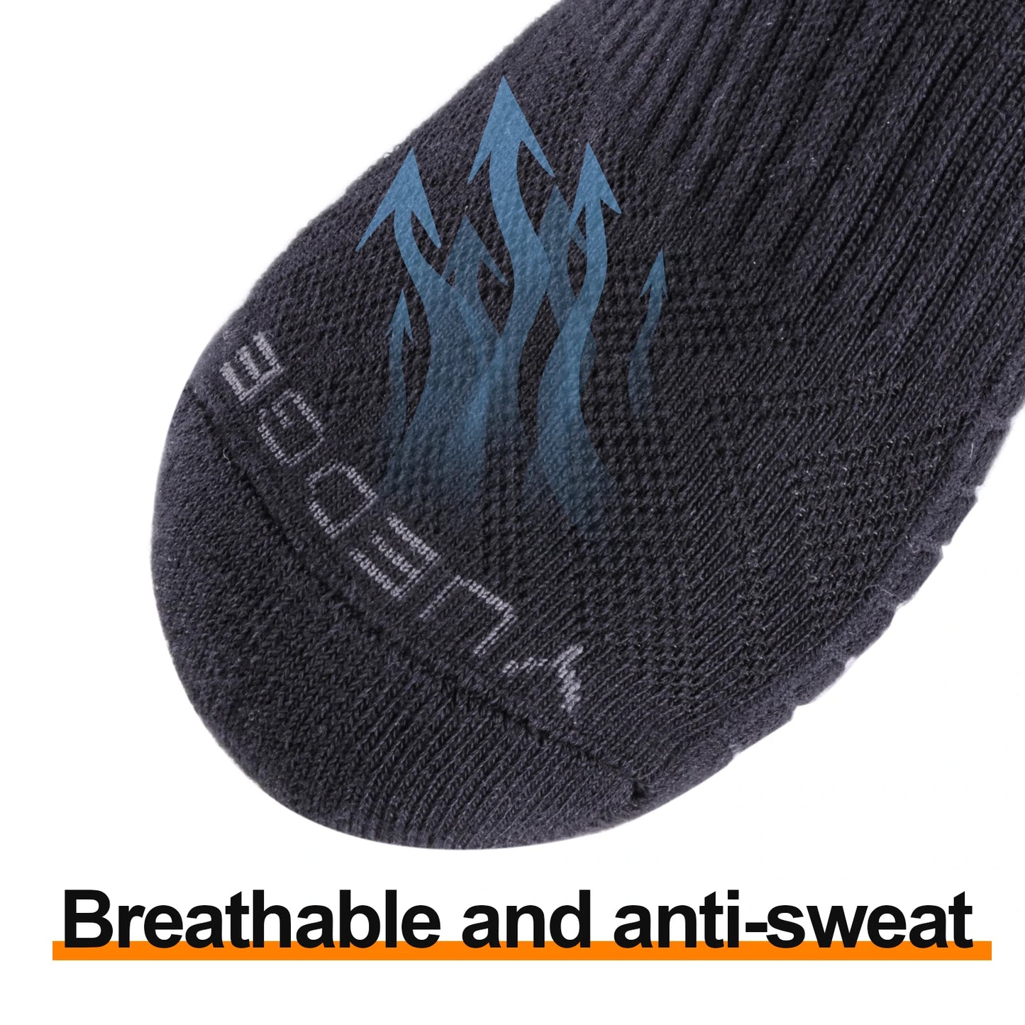 Chaussette chaussure de sécurité - Coton respirant pour un confort optimal - 5 Paires Noir / XXL 44-46