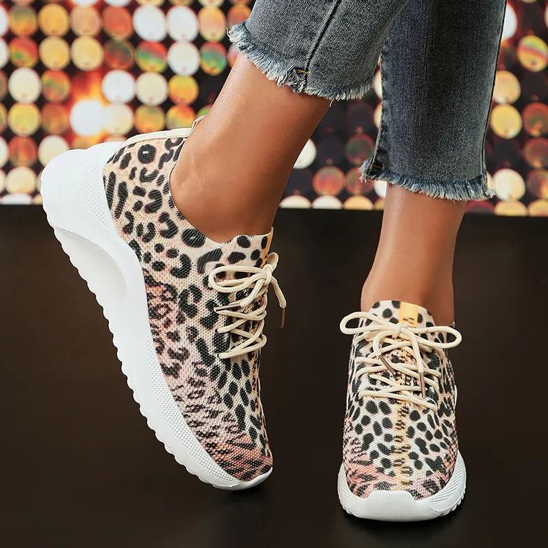 Women's sneakers - leopard Infinies