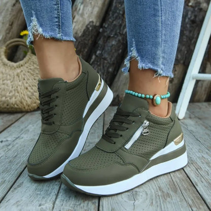 Basket orthopédique femme - Sneakers légères à semelle épaisse et