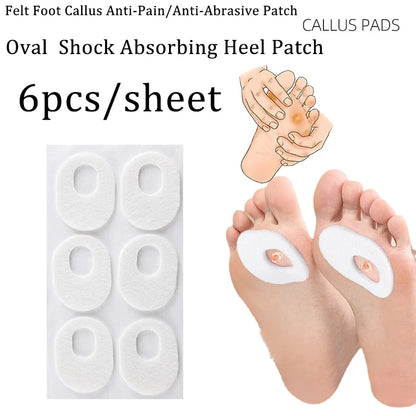 6 autocollants/feuille pour les callosités des pieds, patchs anti verrue