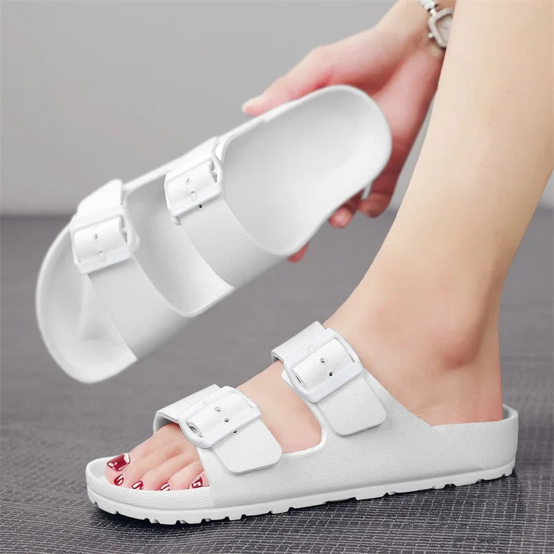 Claquette orthopédique homme à deux brides réglables - Bleu / 39