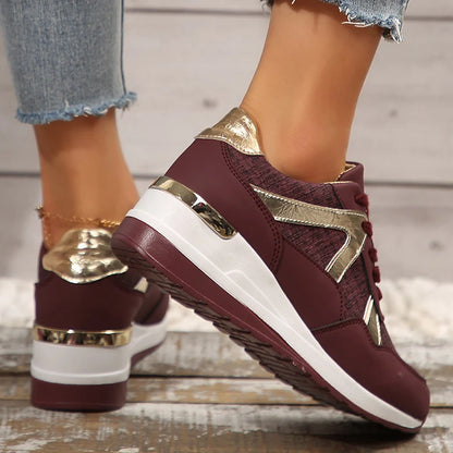 Basket orthopédique femme - Sneakers confortables à semelle épaisse non
