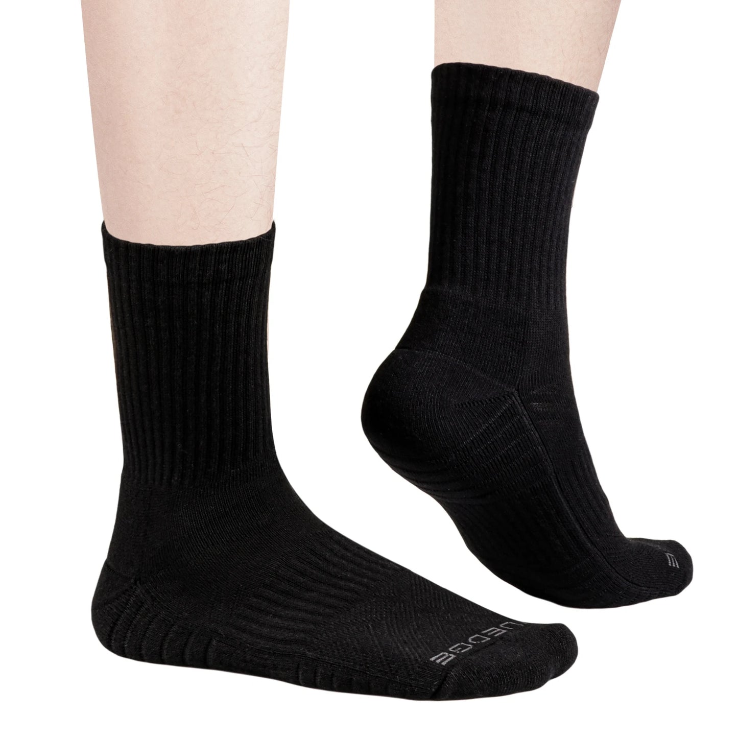 Chaussette chaussure de sécurité - Coton respirant pour un confort optimal - 5 Paires Noir / XL 41-44