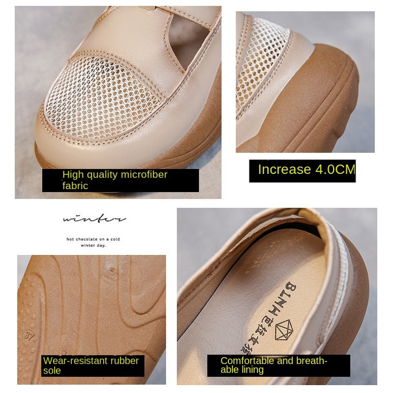 Dicke, durchbrochene und atmungsaktive Sandalen für Damen – Sando