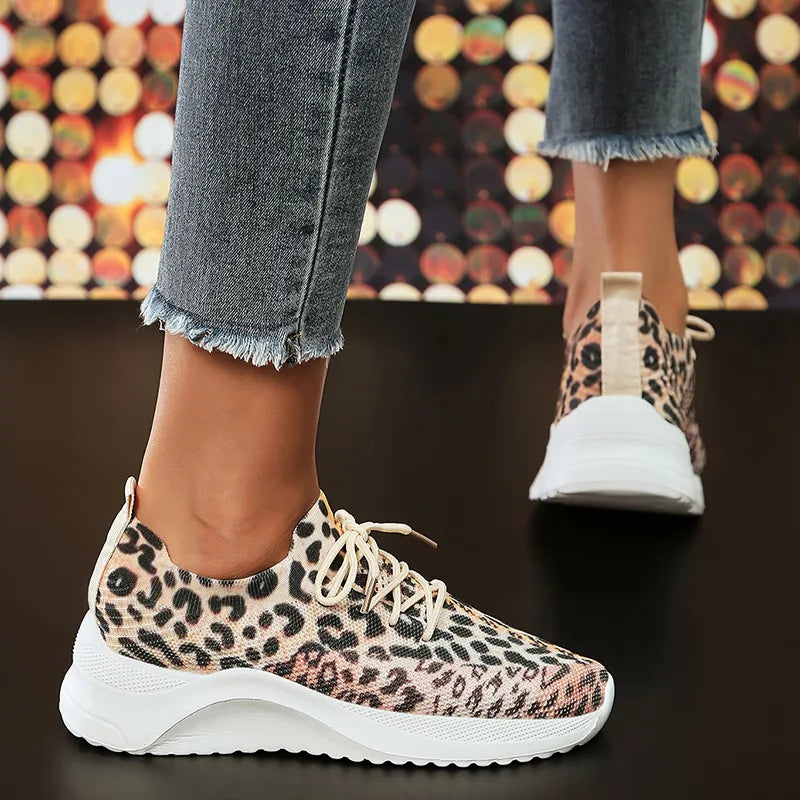 Women's sneakers - leopard Infinies