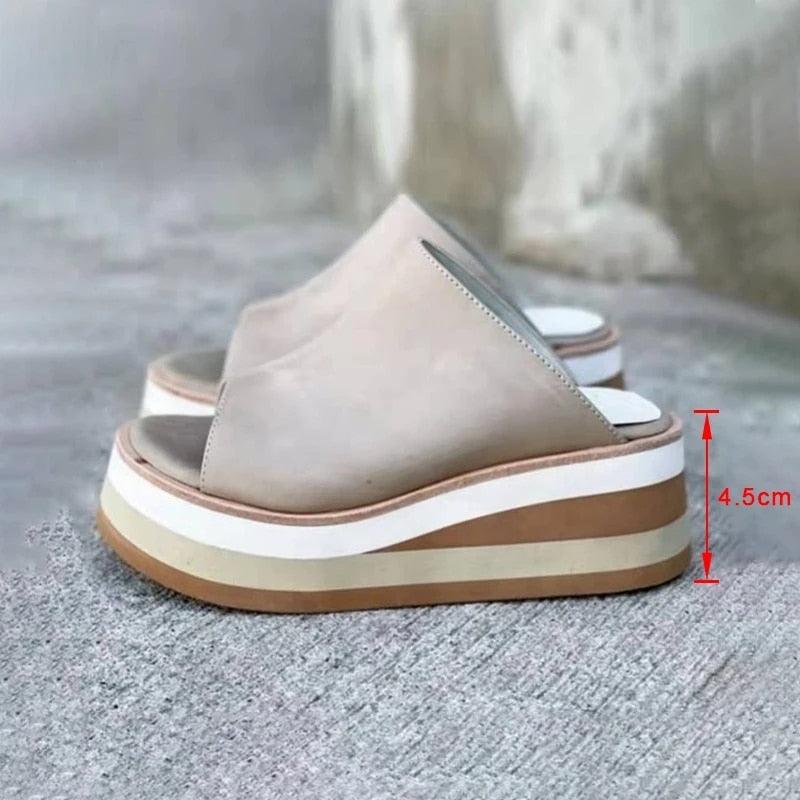 sandales ouvertes compensées