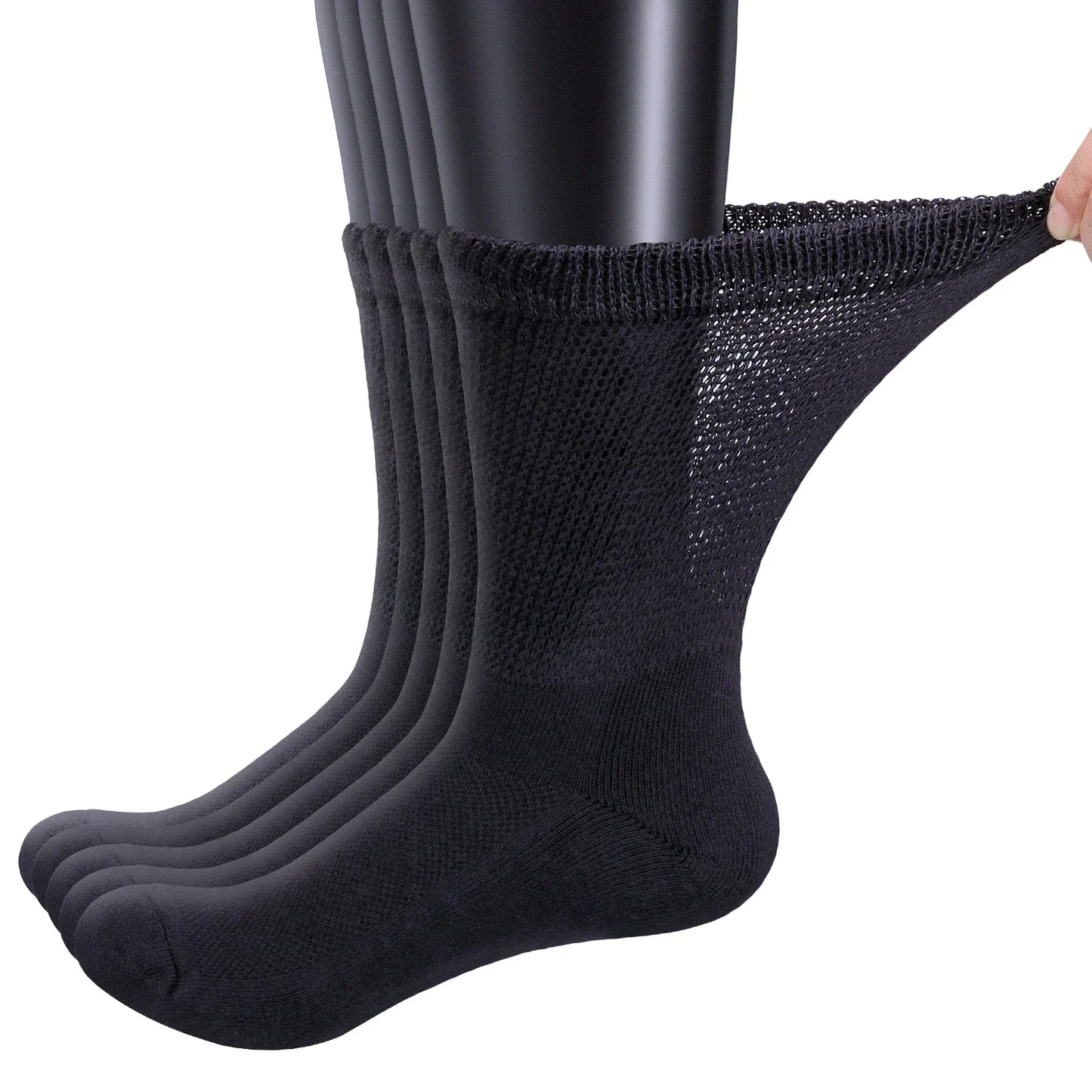 Chaussette chaussure de sécurité - Confort en bambou pour un usage - 5 Paires Blanc / XL( 41-44 eu)