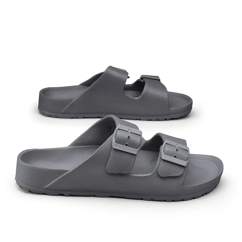 Claquette orthopédique homme à deux brides réglables - Bleu / 43