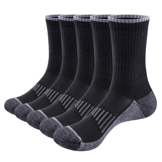 Chaussette chaussure de sécurité - Chaussettes de travail respirantes - 5 Paires Blanc / XL(Hommes41-44 EU)