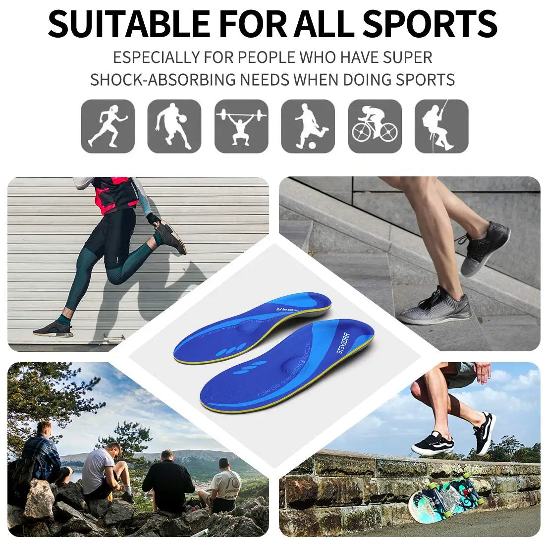 Collection Mode - Semelles orthopédiques confort pour soulagement du pied