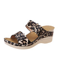 Leoparden-Sandalen für Damen mit mittelhohem Absatz - Fyli