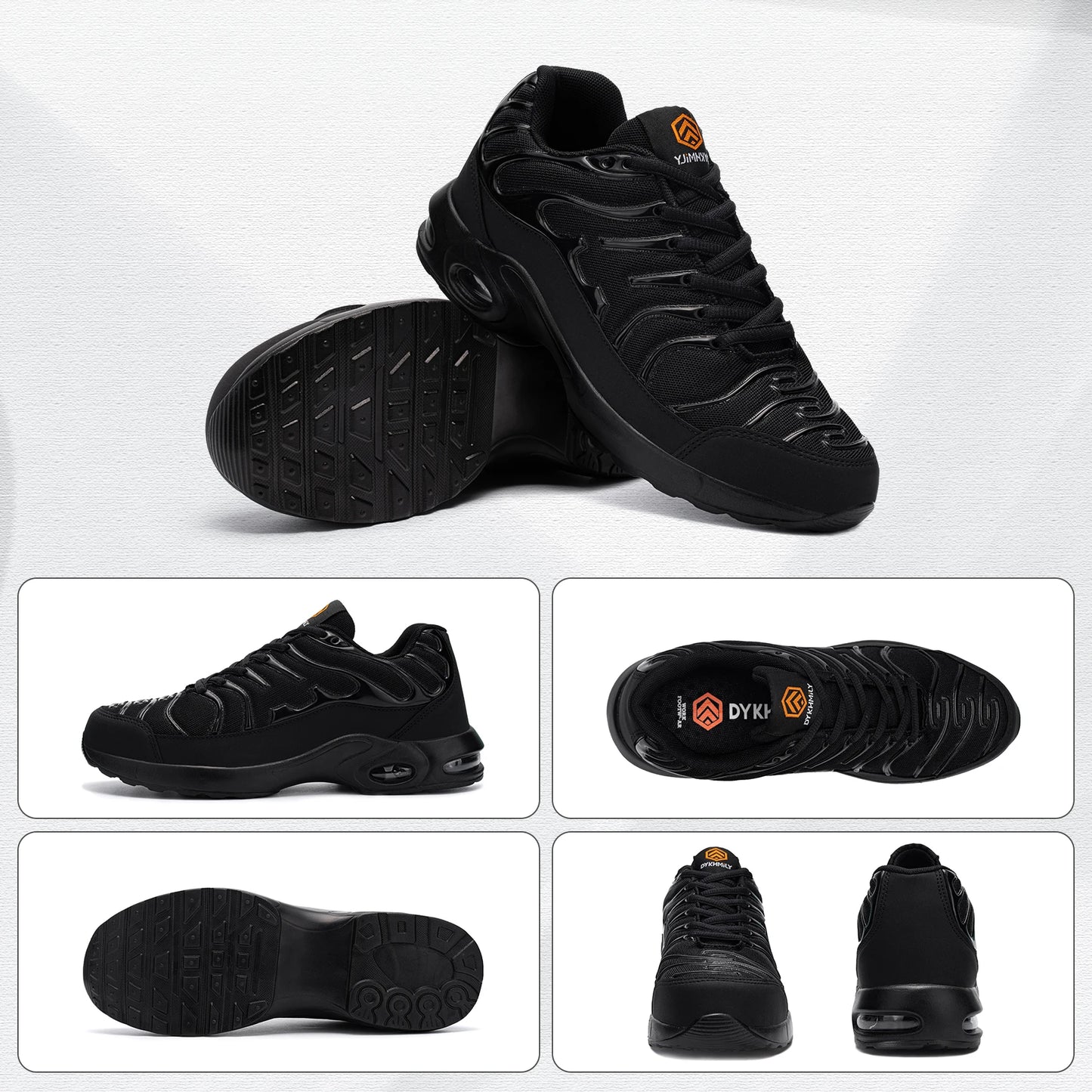 Chaussures de sécurité orthopédiques - Style Tn requin noir et confort opti - Noir / 45
