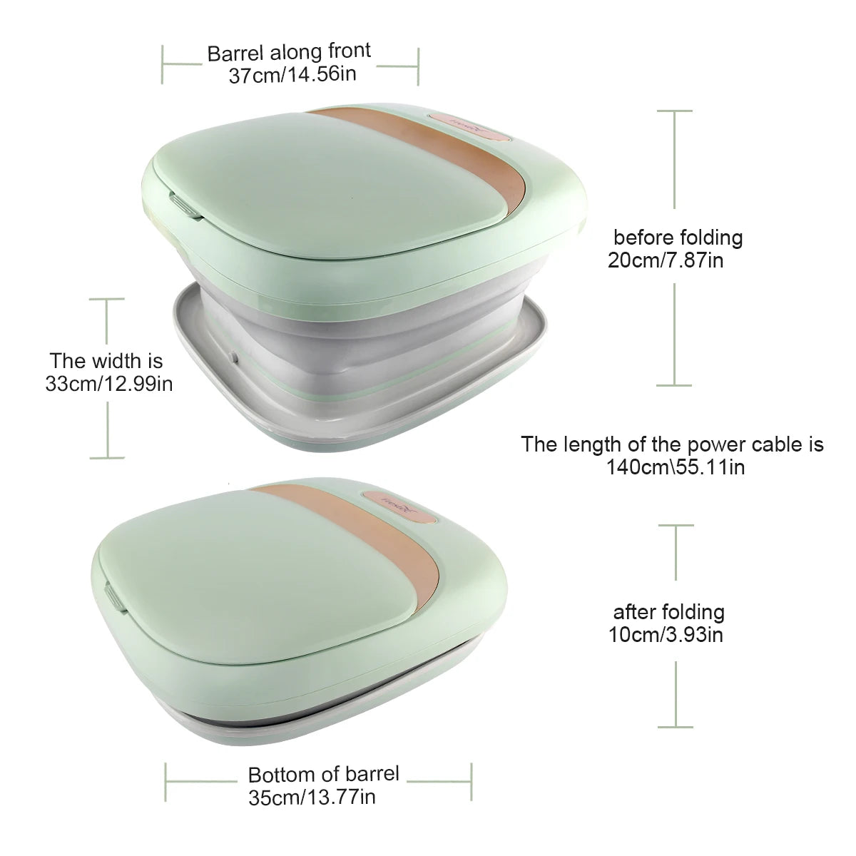 Bain de pied - Bassin pliable pour un massage relaxant des pieds