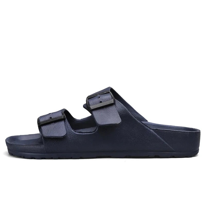 Claquette orthopédique homme à deux brides réglables - Bleu / 38