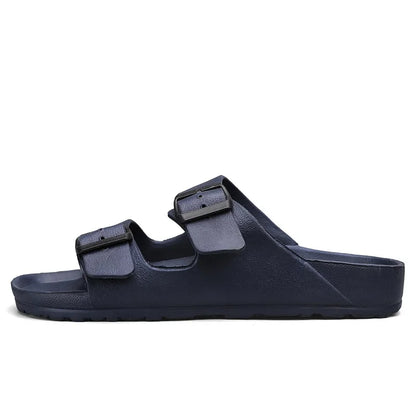Claquette orthopédique homme à deux brides réglables - Bleu / 38