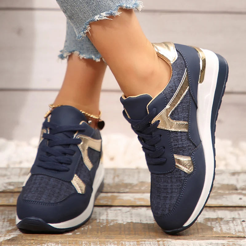 Basket orthopédique femme - Sneakers confortables à semelle épaisse non