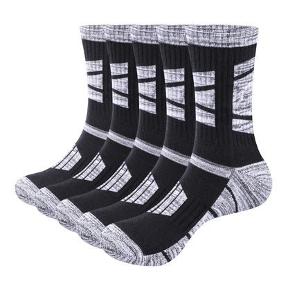 Chaussette chaussure de sécurité - Chaussettes de randonnée en coton - 5 Paires Rouge / XL( 41-44 EU)