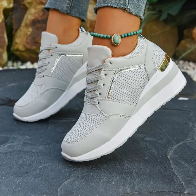 Basket orthopédique femme - Sneakers légères à semelle épaisse et