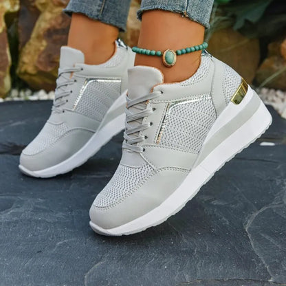 Basket orthopédique femme - Sneakers légères à semelle épaisse et