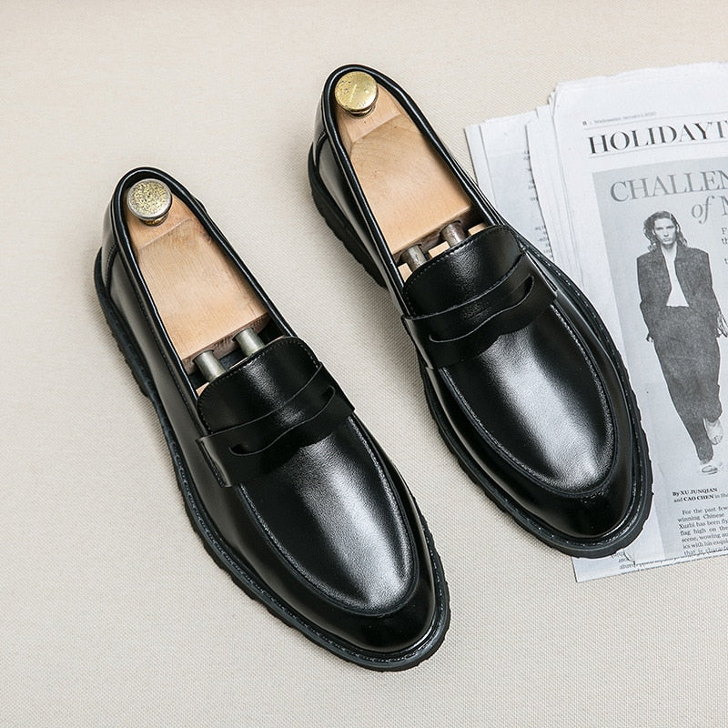 Klassische Provoked-Schuhe aus Leder für Herren – Beko