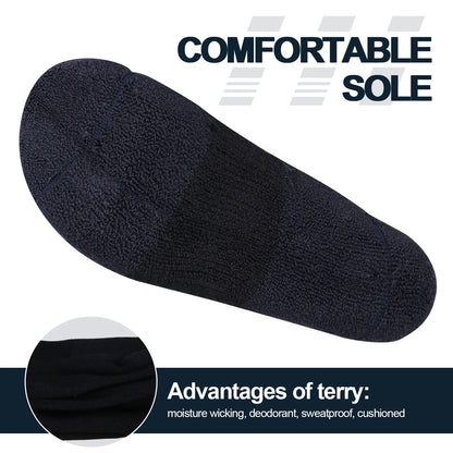 Chaussette chaussure de sécurité - Chaussettes respirantes pour randonnée - 5 Paires Noir / XL(41-44 EU)